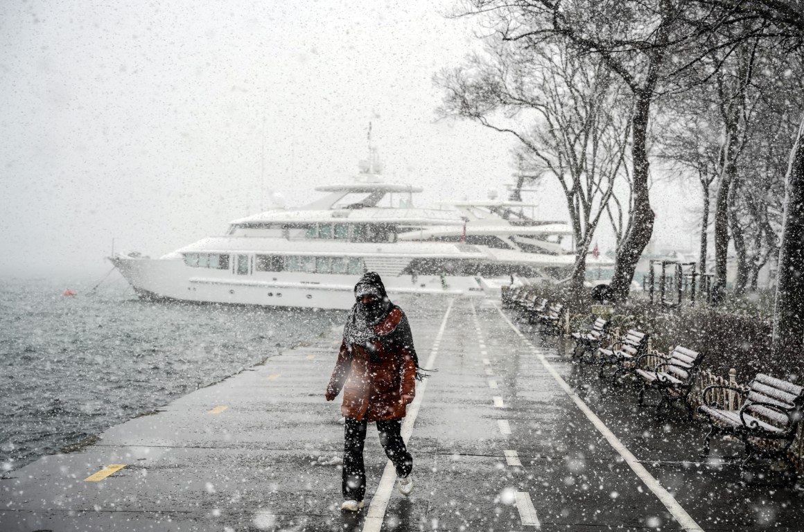 İstanbul’da Kar Yağışı Deniz Ulaşımı Seferlerini İptal Ettirdi